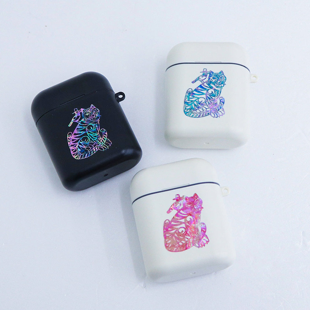 K-POP DEMON HUNTERS 777 Tiger and Magpie Mother-of-Pearl Nail Clipper with traditional Korean najeonchilgi lacquerware design